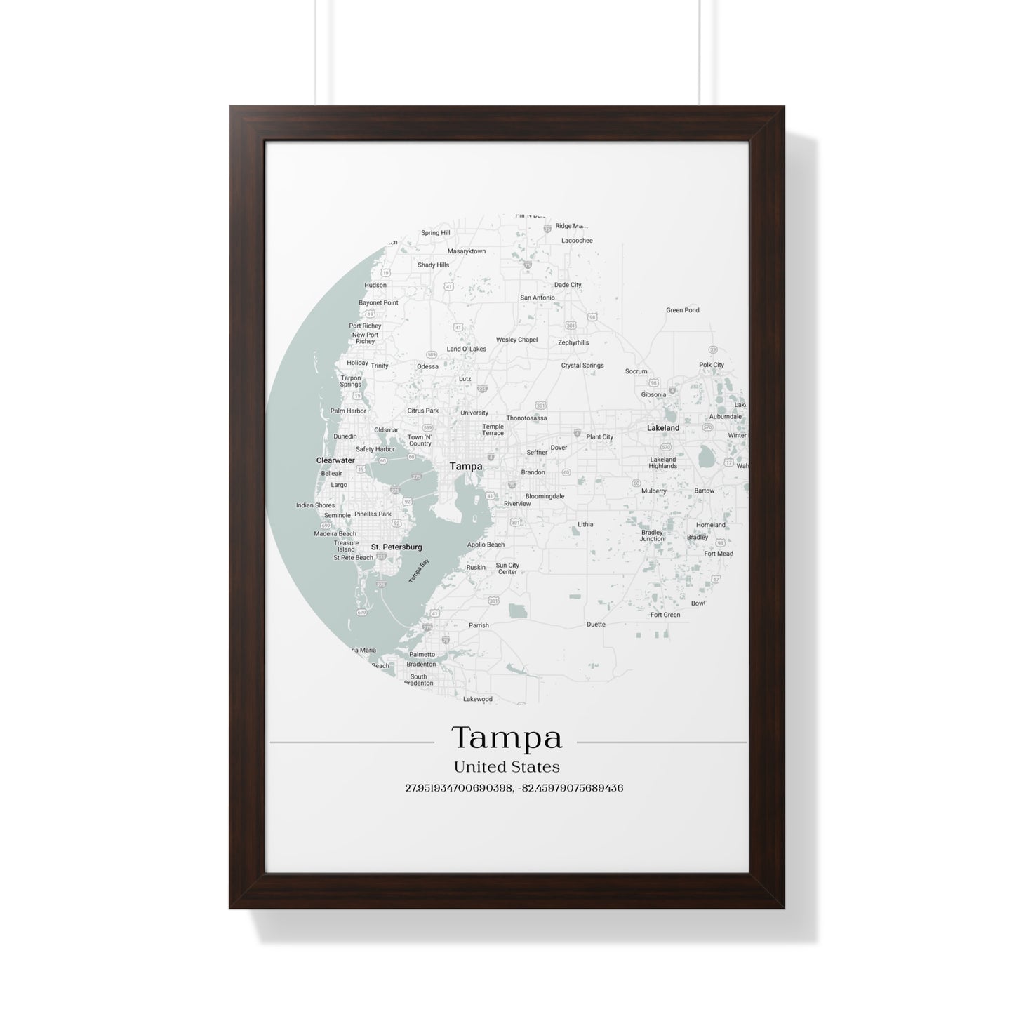 Tampa - Framed Vertical Poster