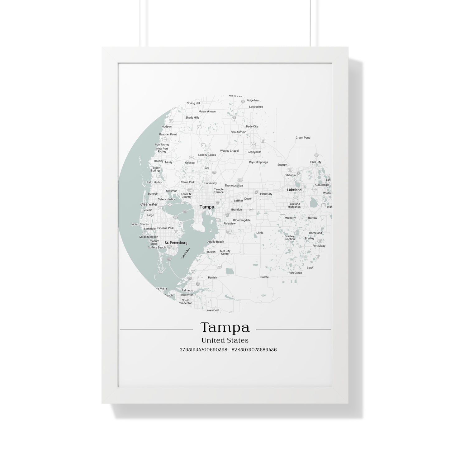 Tampa - Framed Vertical Poster