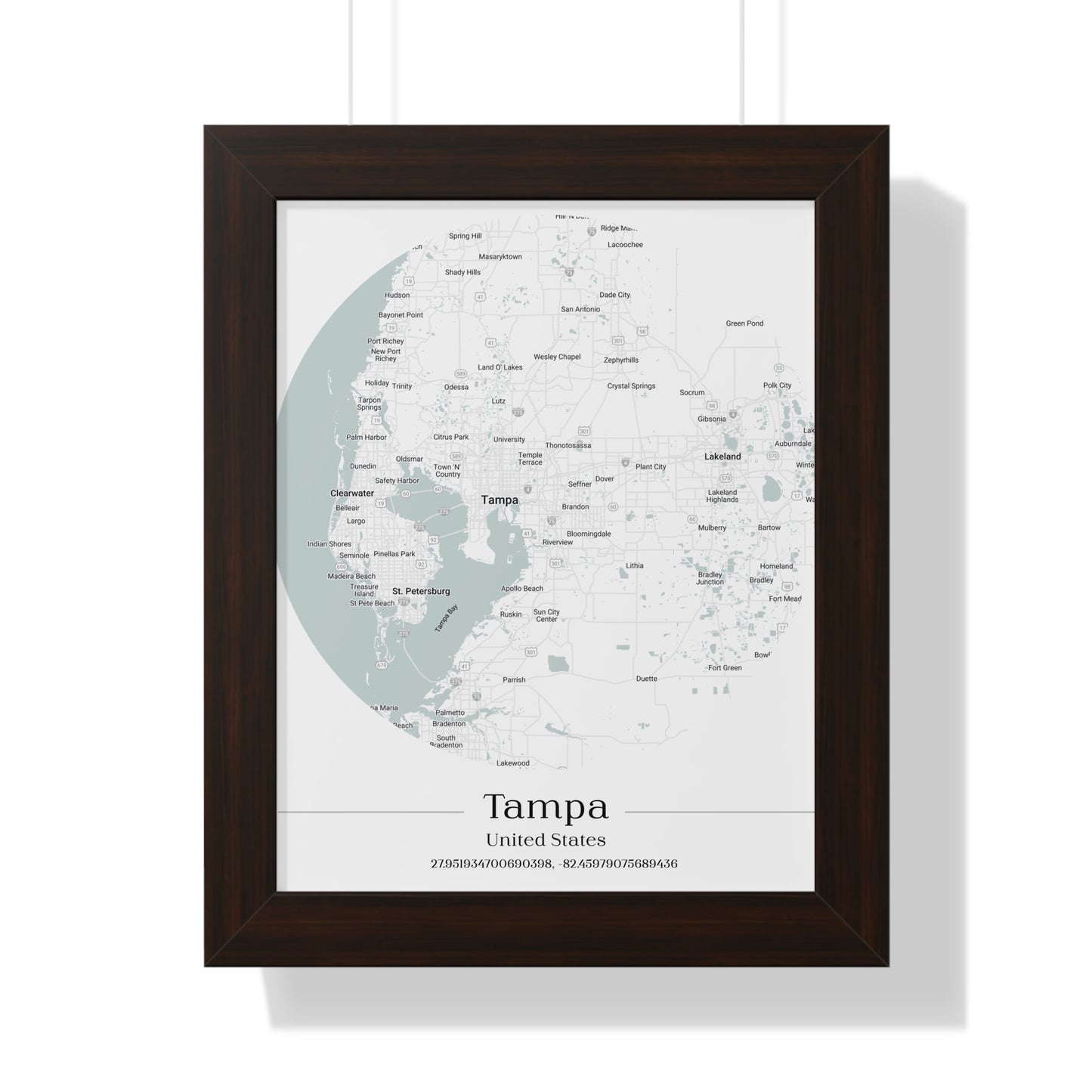 Tampa - Framed Vertical Poster