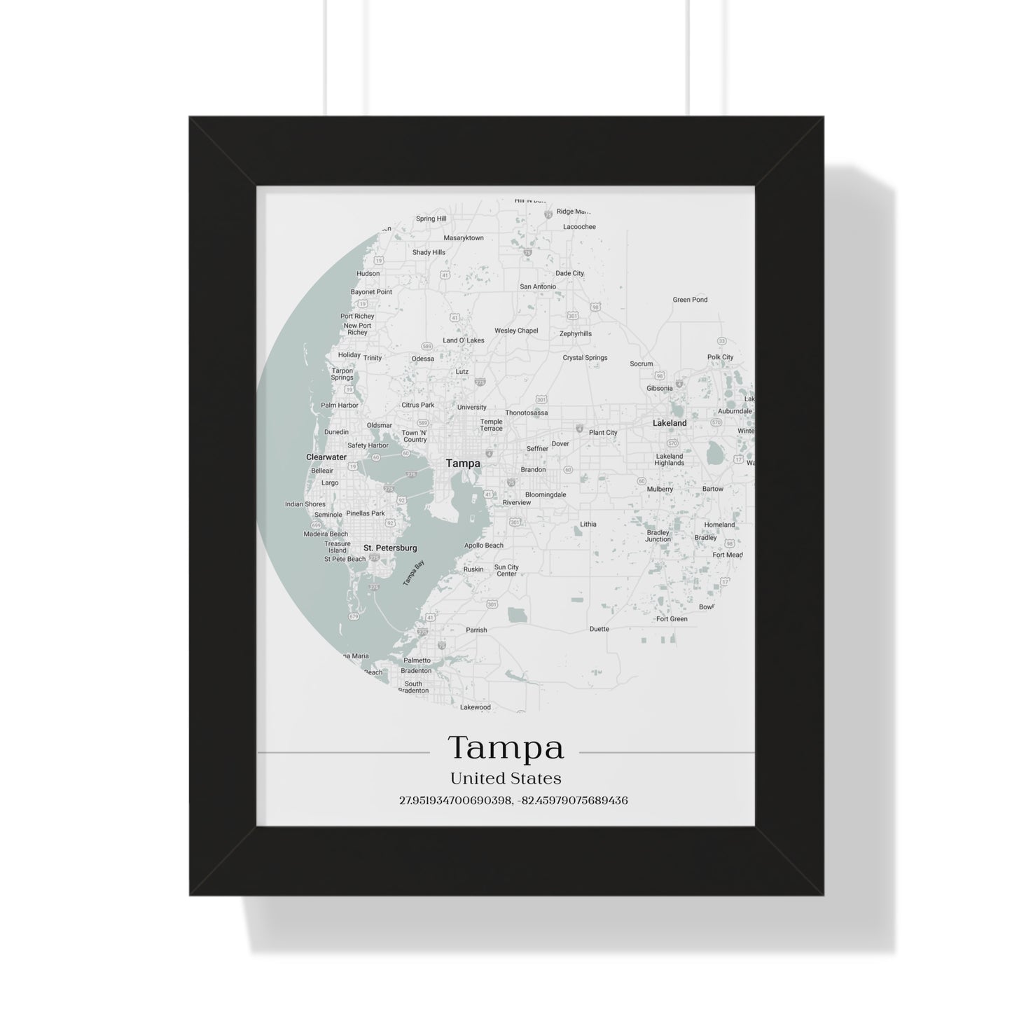 Tampa - Framed Vertical Poster