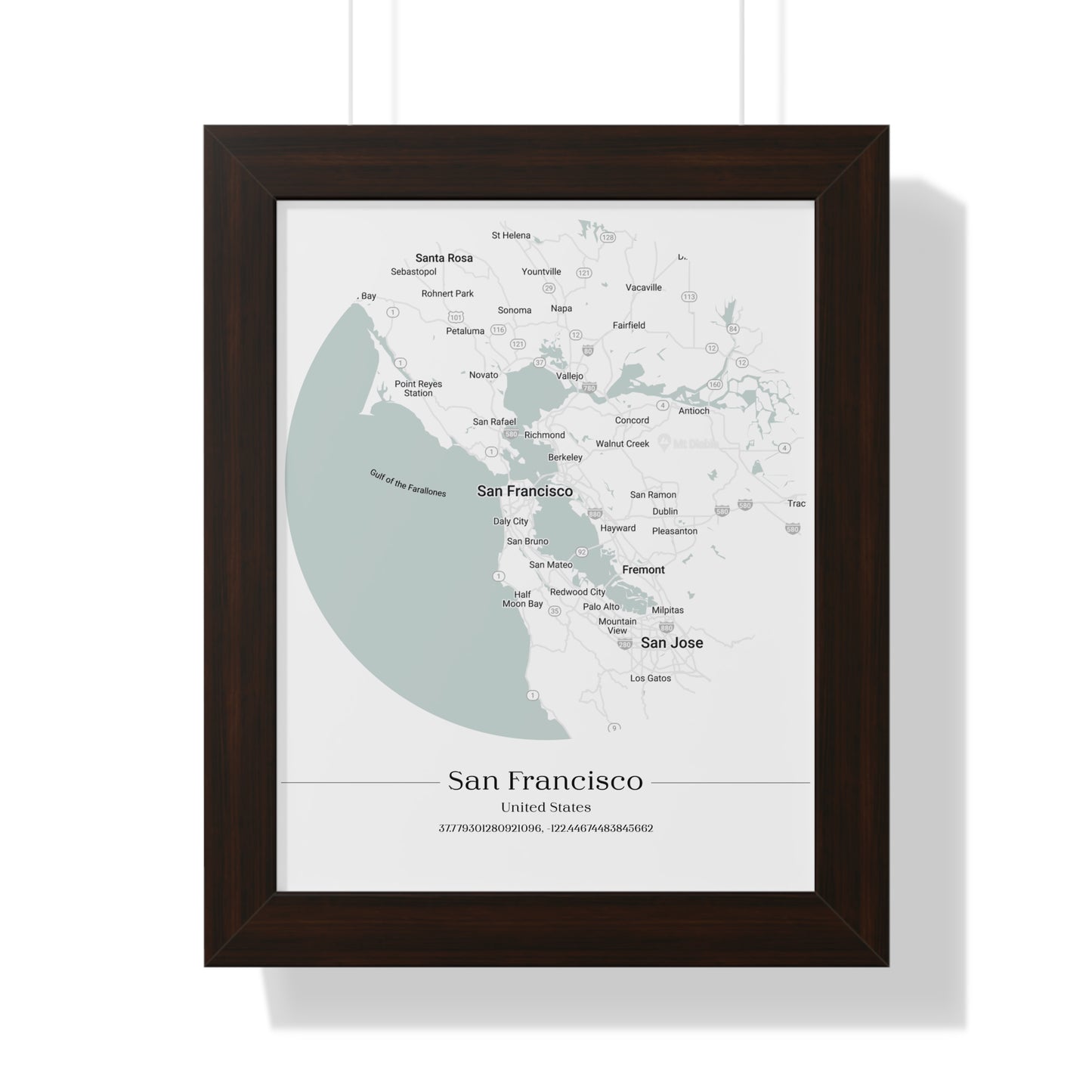 San Francisco - Framed Vertical Poster