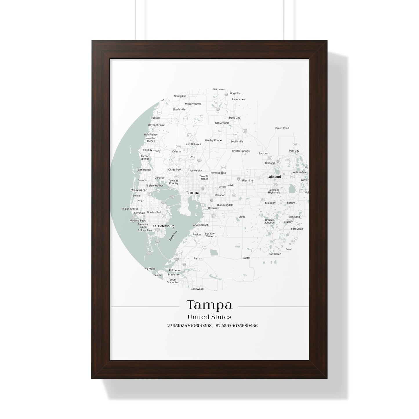 Tampa - Framed Vertical Poster