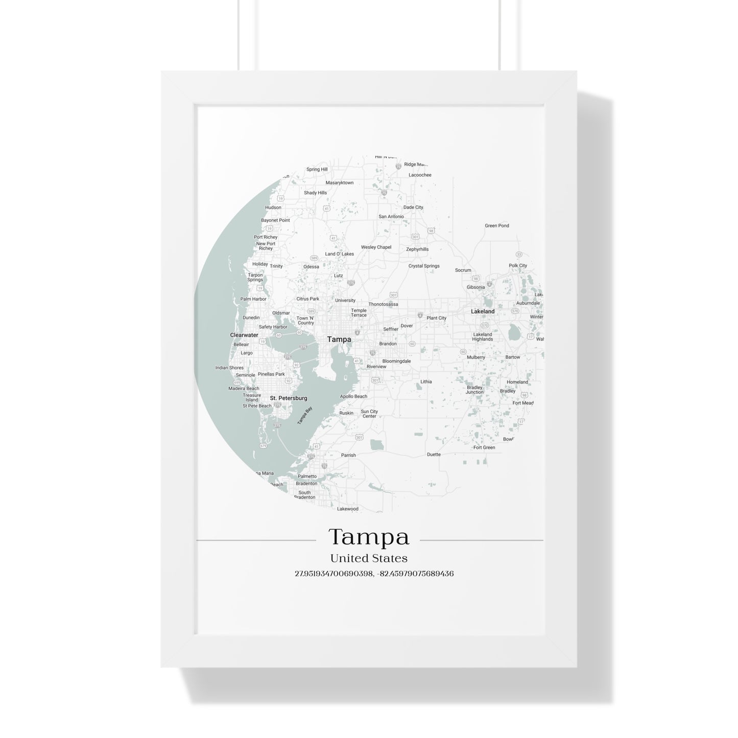 Tampa - Framed Vertical Poster