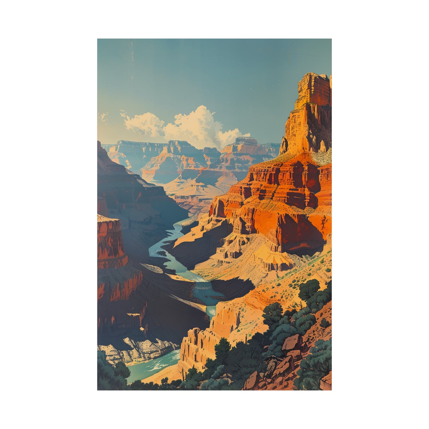 Vintage Poster of the Grand Canyon