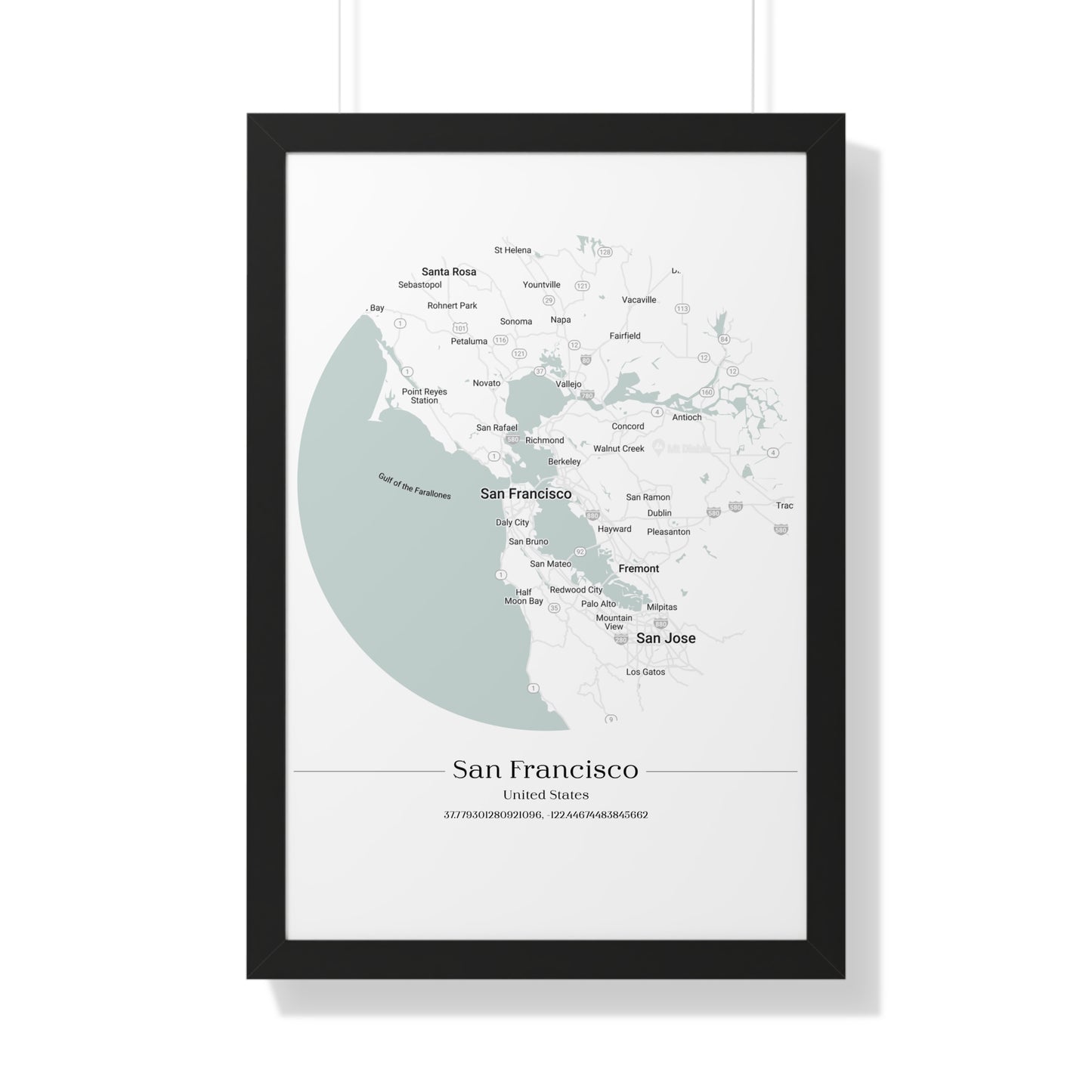 San Francisco - Framed Vertical Poster