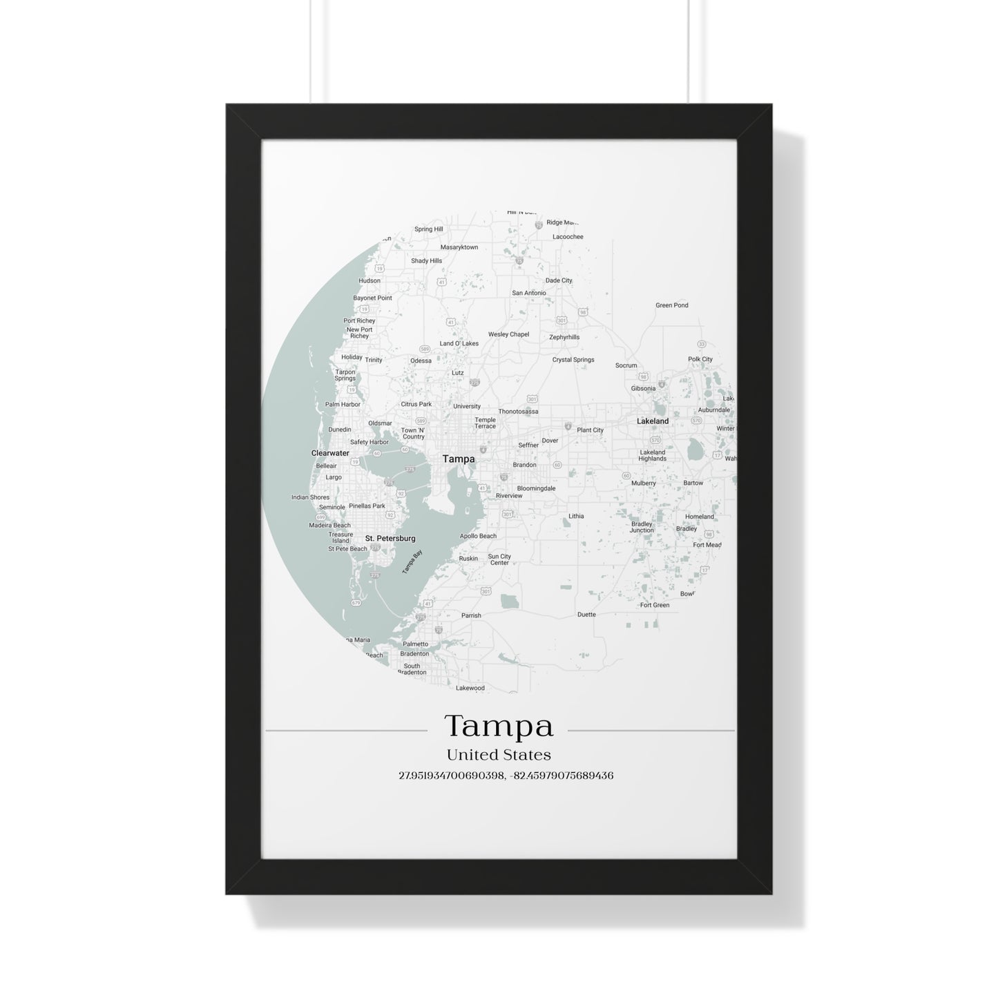 Tampa - Framed Vertical Poster