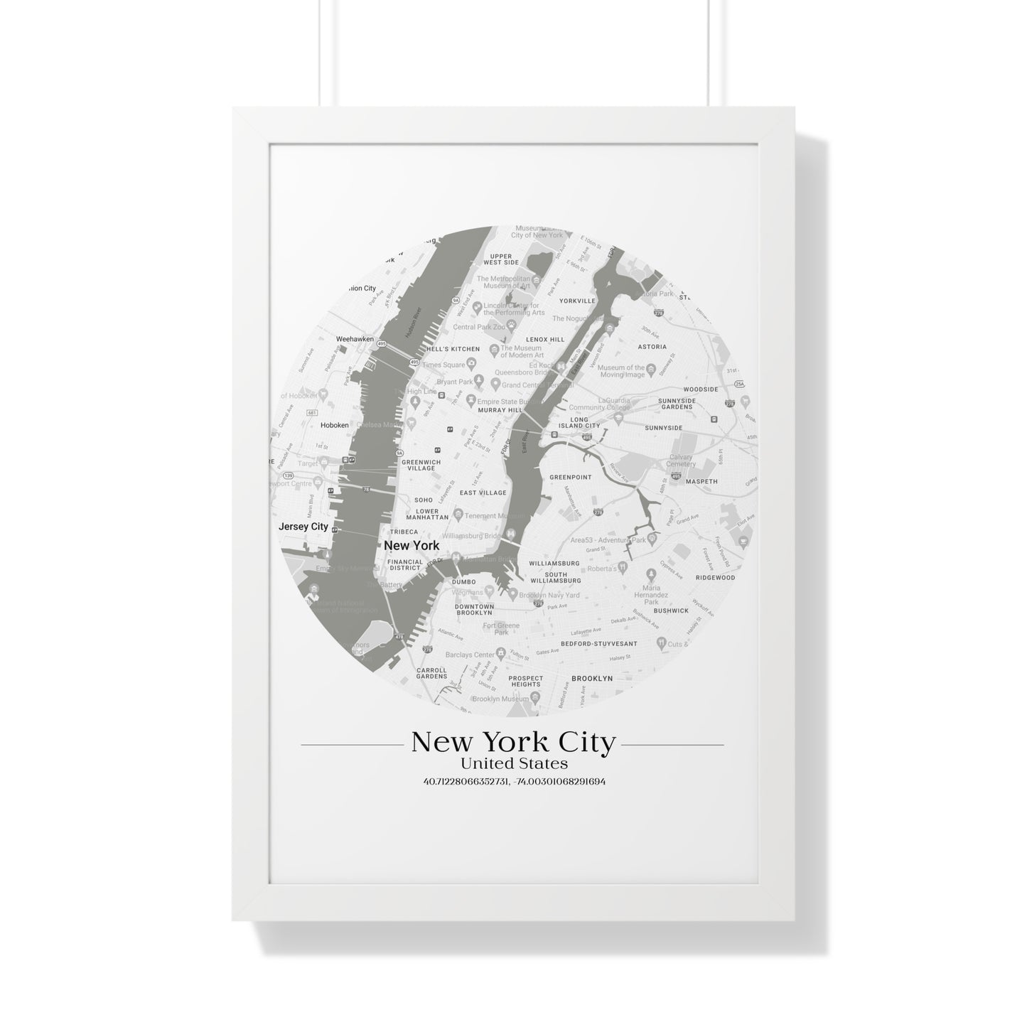 New York City - Framed Vertical Poster