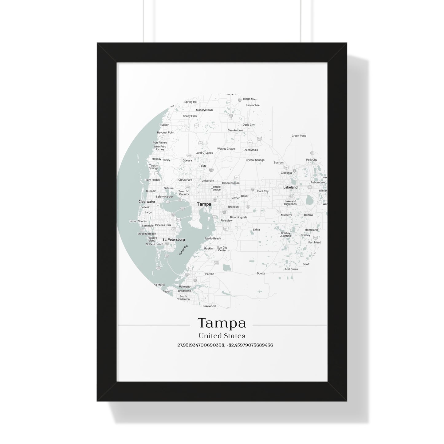 Tampa - Framed Vertical Poster