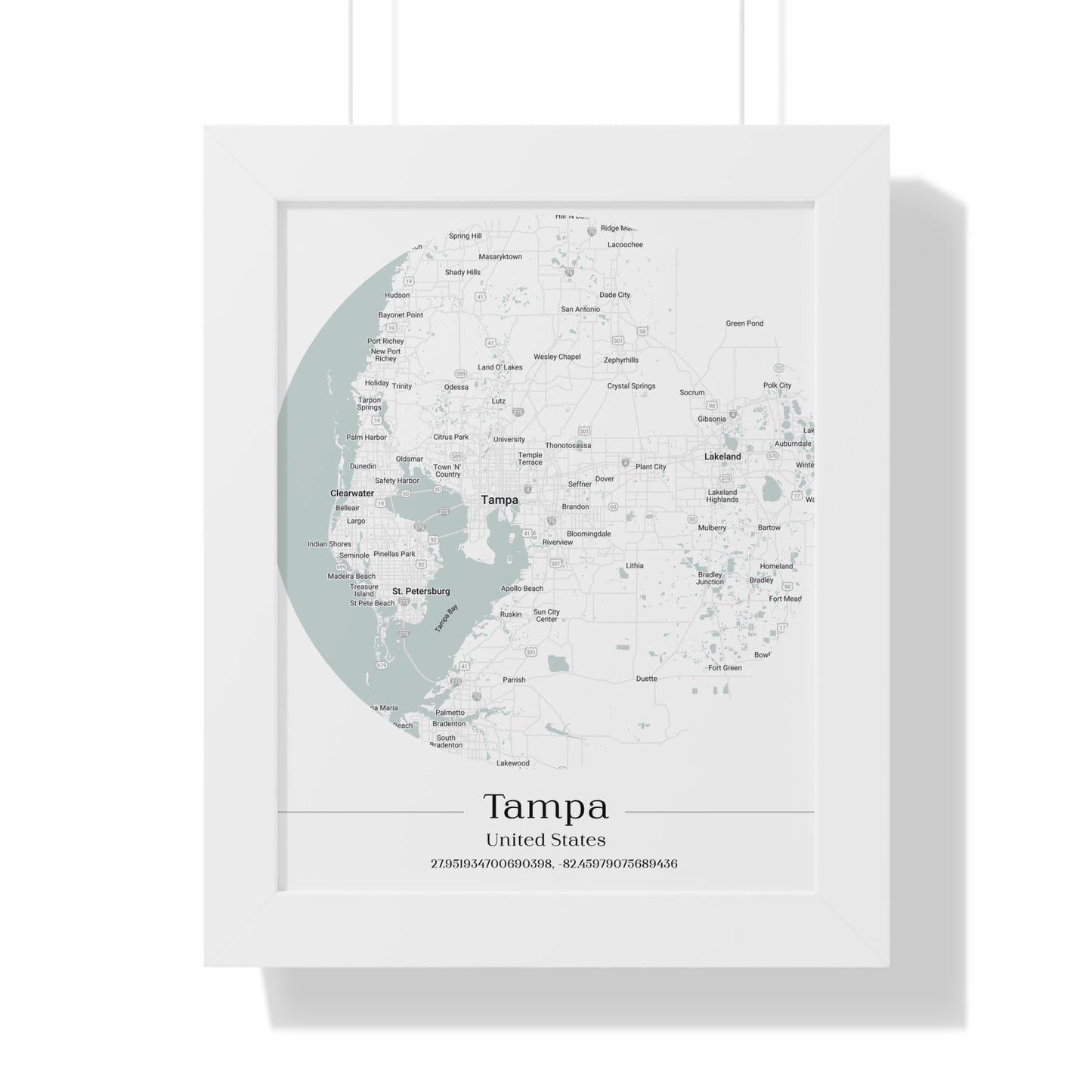 Tampa - Framed Vertical Poster