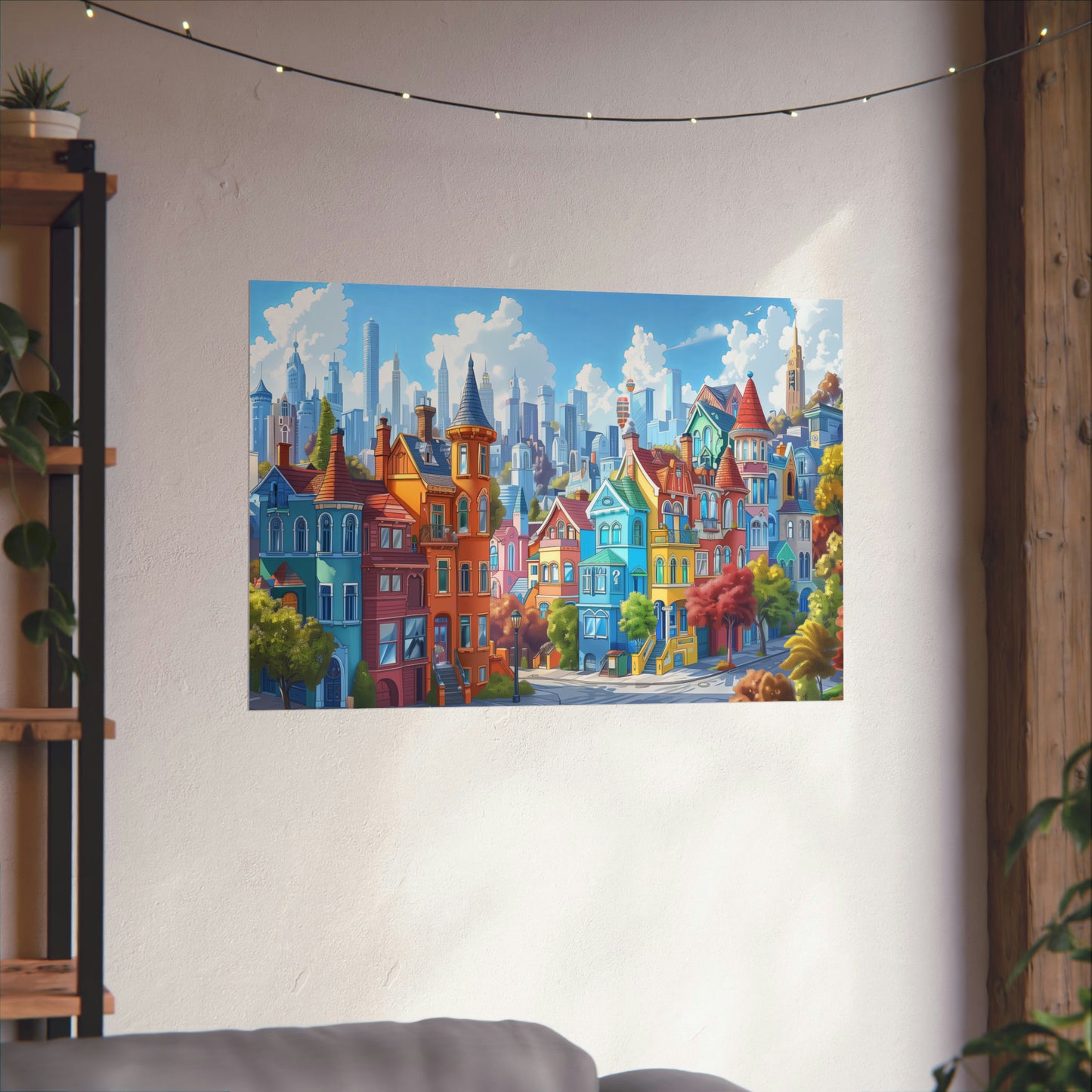 Cityscape Caricature Poster