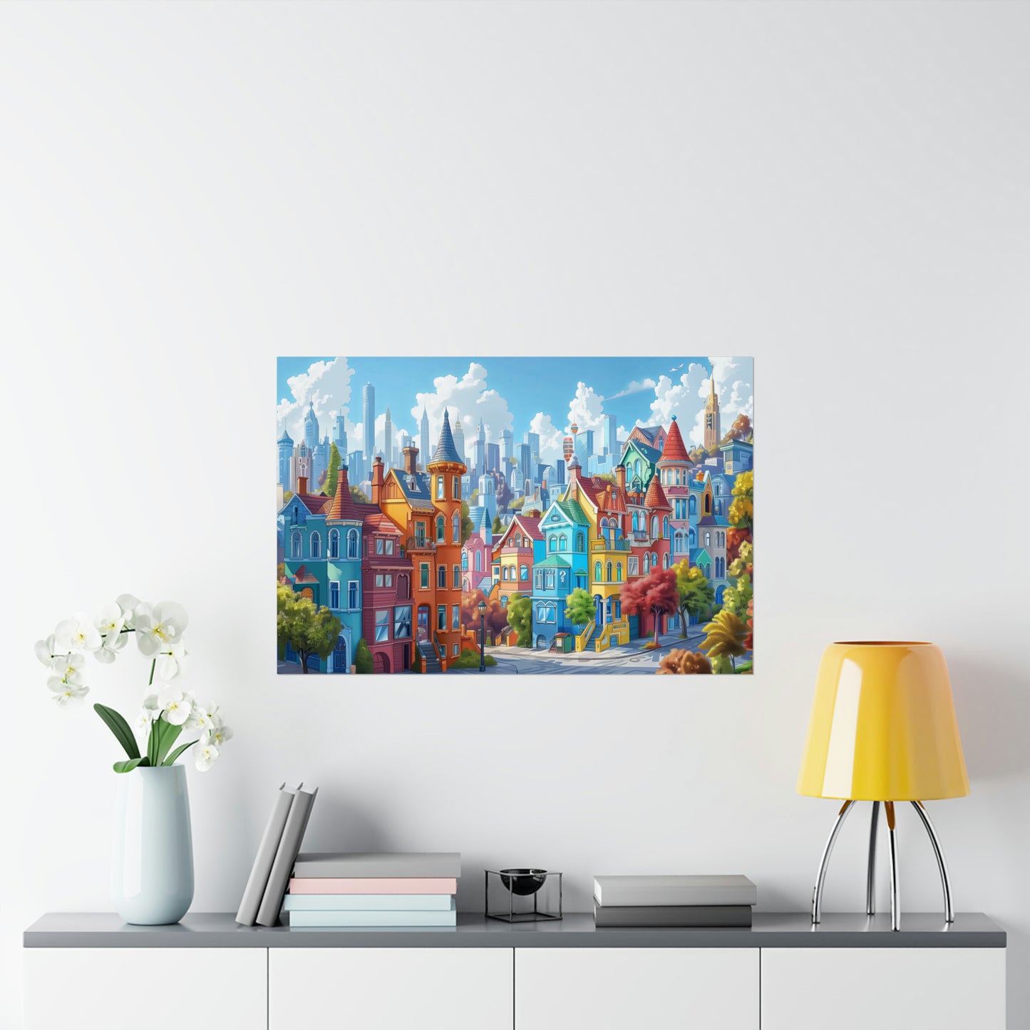 Cityscape Caricature Poster