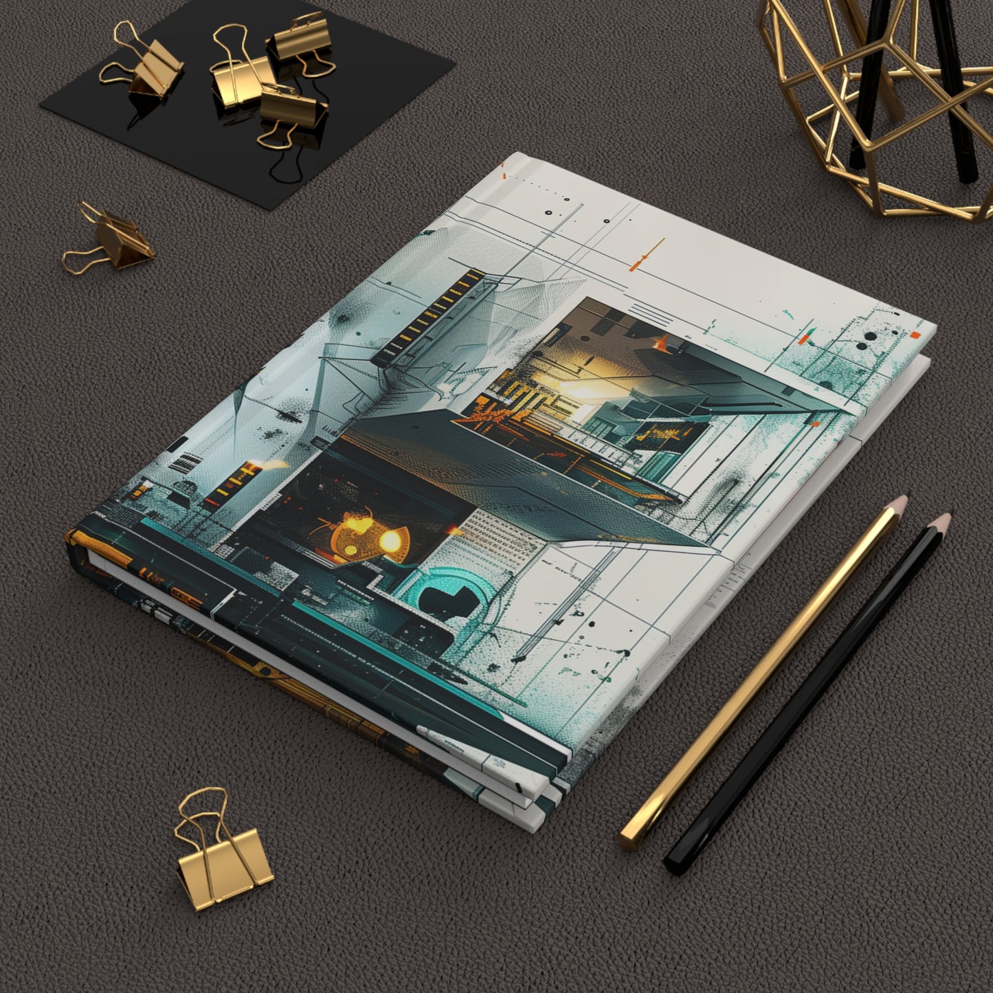 Futuristic Hardcover Journal Matte